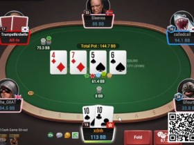 德州扑克游戏：牌局分析：3bet底池，超对被double check raise…【EV扑克】