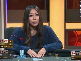 德州扑克游戏:8-high连开三枪诈唬,巧妙利用形象打跑两对【EV扑克】