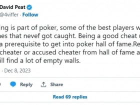 德州扑克游戏：高额桌常客David Peat：作弊是扑克游戏的一部分【EV扑克】