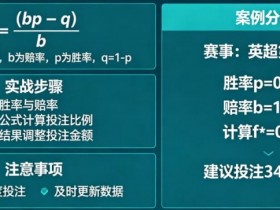 德州扑克技巧:体育投注中的“凯利公式”实战应用教程