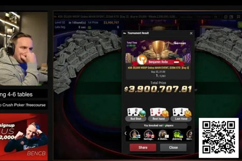 线上WSOP主赛冠军的忠告：善用剥削策略，不要过度迷信GTO！