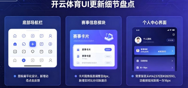 德州扑克技巧:盘点开云体育那些令人惊艳的UI更新细节