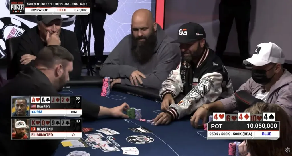 2026 WSOP快评:600刀混搭赛变成“修罗场”,丹牛撞上霍金斯,葫芦收服同花