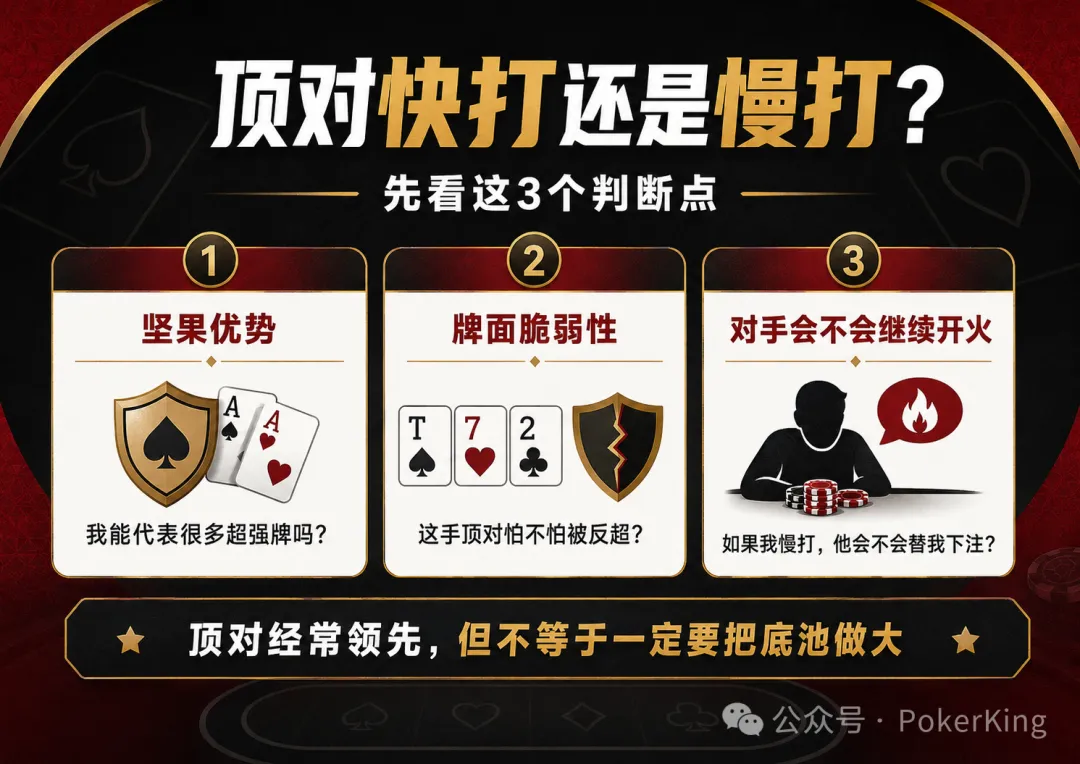 别一拿顶对就加注:这5种情况,慢打反而赢得更多