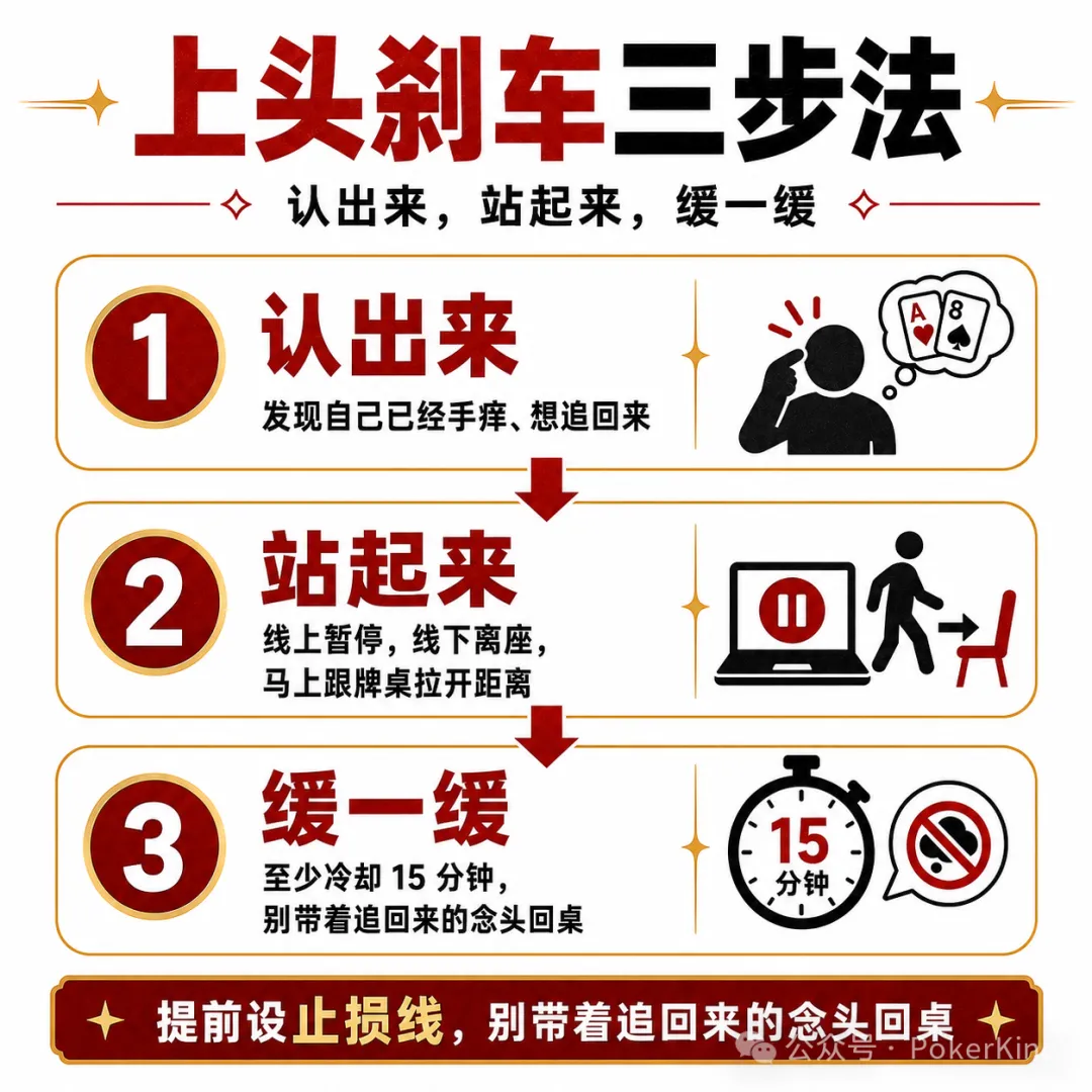 上头了怎么办？牌桌上最实用的三下刹车，帮你止损