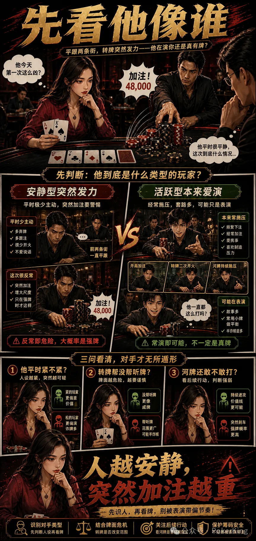 转牌被加注,到底该不该抓?先看三个破绽再决定
