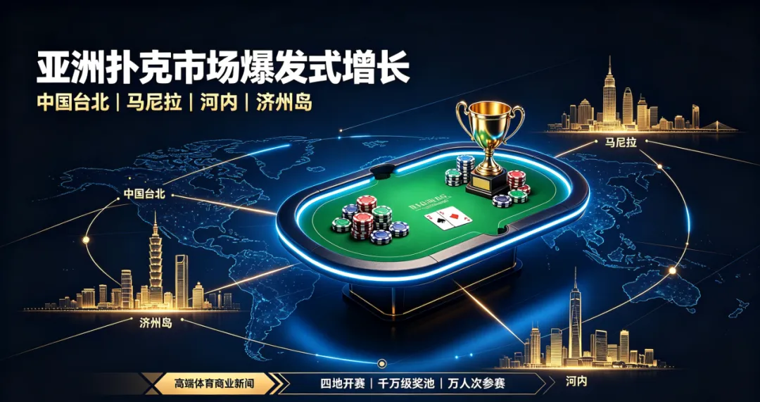 亚洲扑克市场持续火爆,四站赛事同时开赛热潮再起
