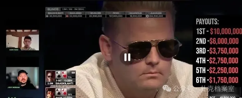 “这可能是我一生的遗憾”：WSOP主赛第五名Han Feng复盘决赛桌最痛一手牌